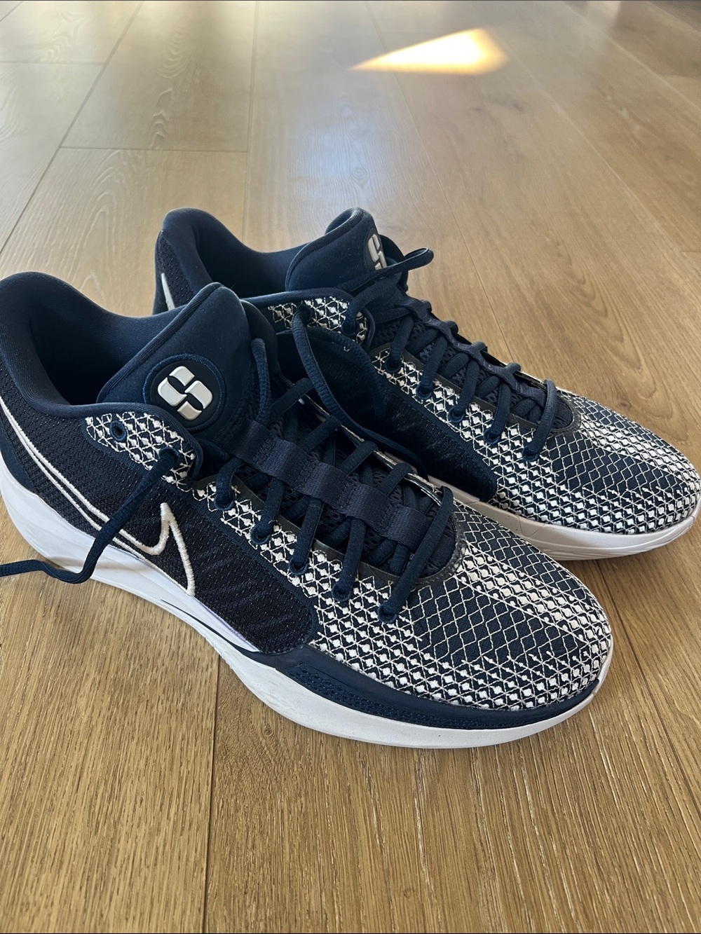 Nike Women’s Sabrina Navy and White Basketball Shoes